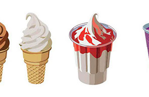 Ice Cream Treats vector illustration by Tim Douglas